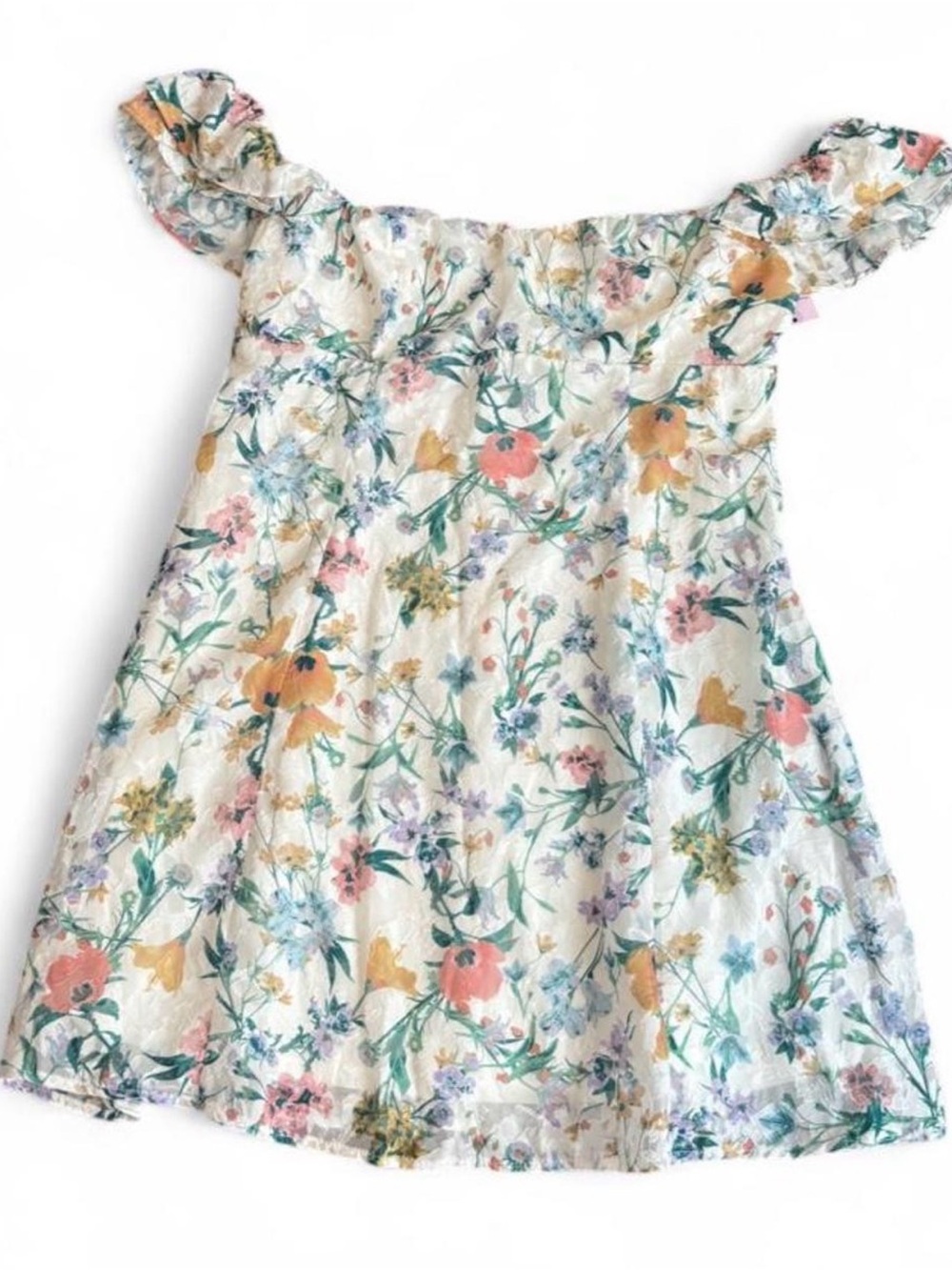Wild Fable Ruffle Short Sleeve Mini A-Line Floral Dress L NWT